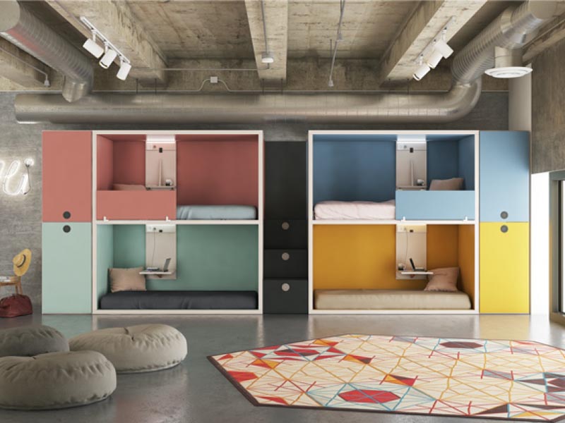 Giường tầng cho phòng ngủ nhỏ của ba bé, bốn bé giuong tang cho phong ngu nho