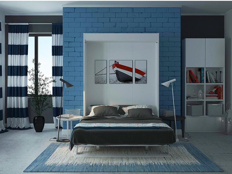 Mẫu giường ngủ gấp thông minh hiện đại và tiện nghi giuong gap thong minh 599