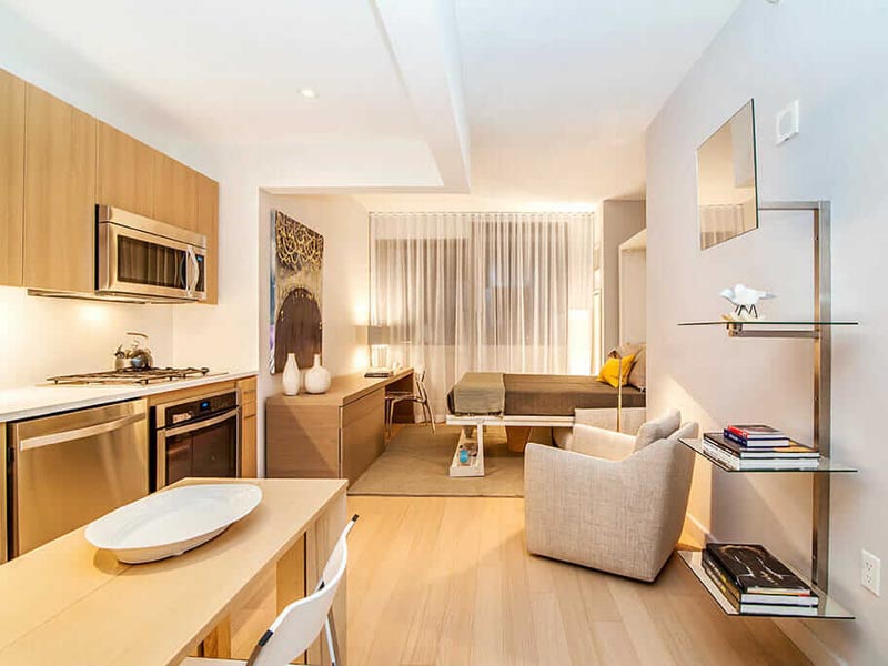 Mẫu thiết kế nội thất chung cư 30m2 đẹp ngỡ ngàng noi that chung cu 1 1