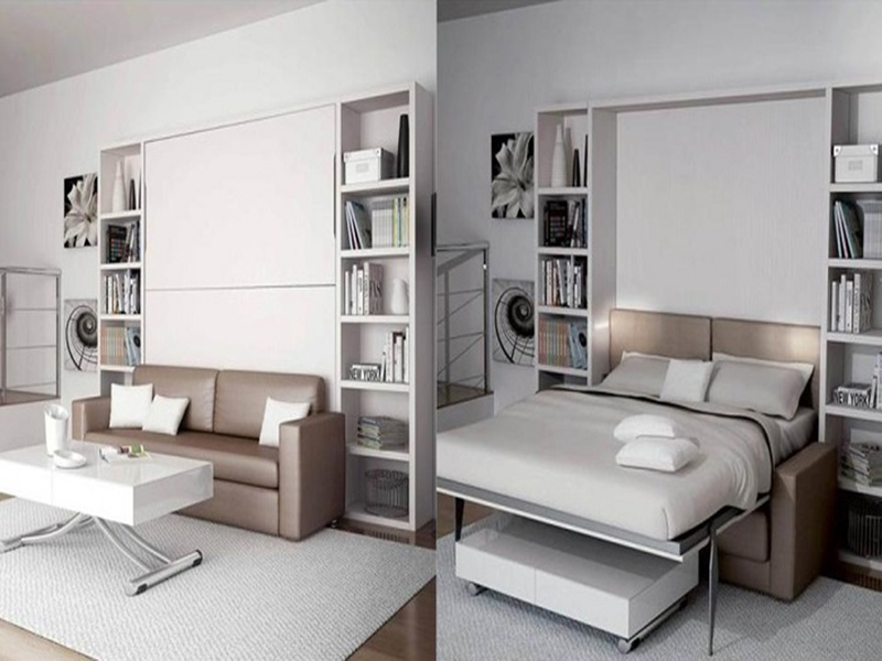 5 gợi ý nội thất thông minh cho phòng khách nhỏ 10 Space Saving Furniture Pieces Perfect For Small HDBs And Condos slumbersofa classic sofa wall bed1