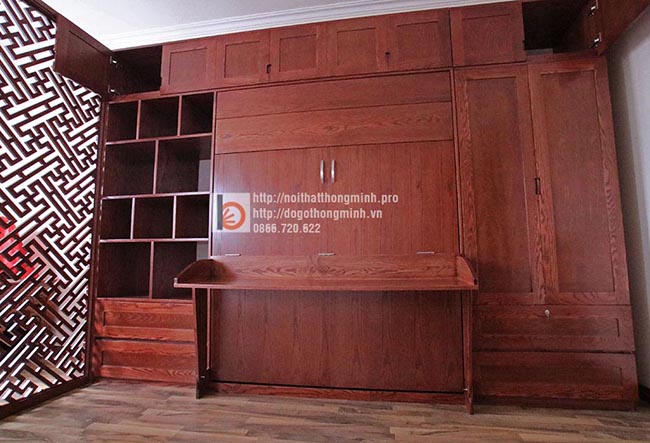 giường gấp thông minh gỗ tự nhiên