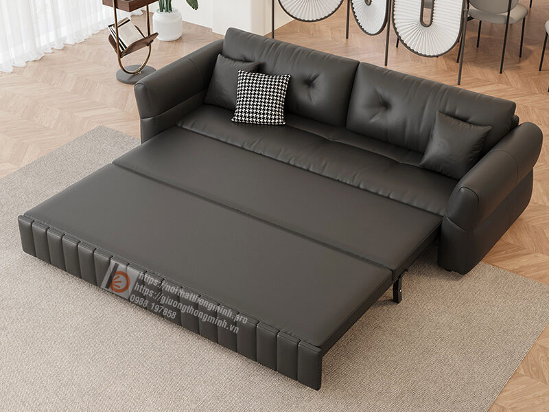 sofa giuong nan sat boc da den3